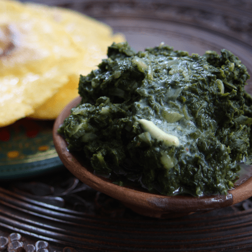 Saag from the spicy plant-based sachet meal pack
