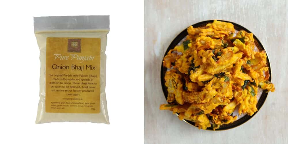 Onion Bhaji & Tamarind Chutney starters for dinner kit