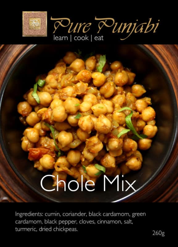 Pure Punjabi Chole Mix, chickpea curry, Indian meal kits, plantbased for vegans and vegetarians