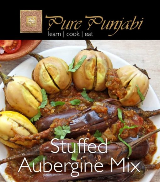 Pure Punjabi Stuffed Aubergines Mix, Indian meal kits, purepunjabi.co.uk