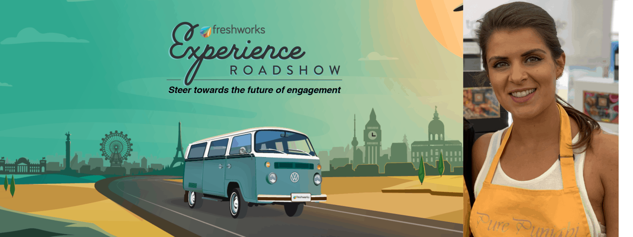 Chef Safia of Pure Punjabi on Freshworks European Roadshow