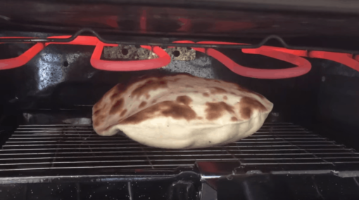 Pure Punjabi Naan Mix -puffing under grill