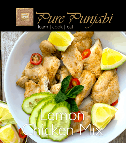 Pure Punjabi Lemon chicken mix, gluten free, dairy free, wheat free,