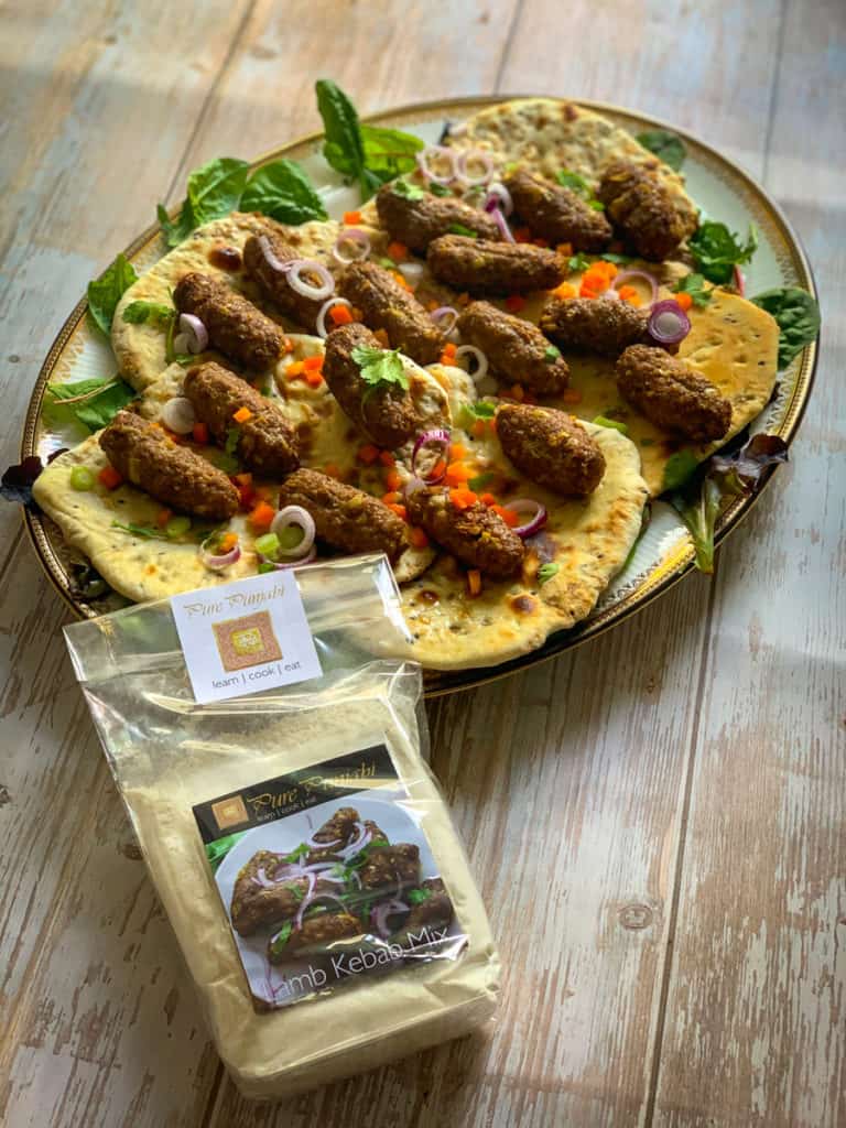 Lamb Kebabs and Naan Bread Dinner Kit Pure Punjabi