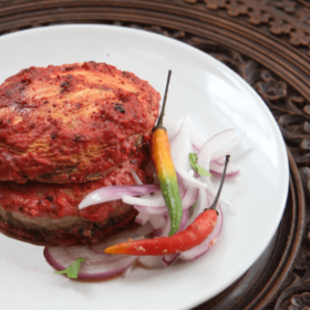 Tikka mushroom steaks